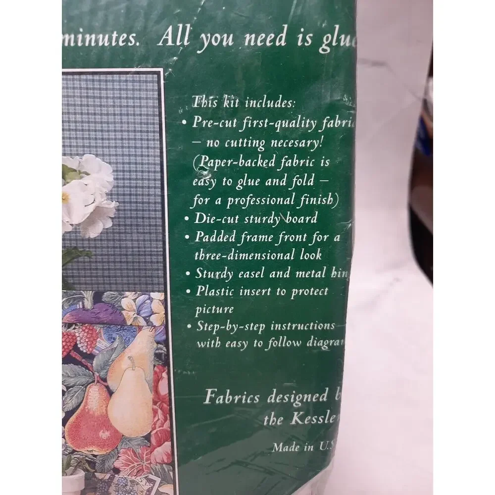 Vintage Concord House Frame Kits 5.25 x 7 Folding Frame Floral Veggie Pattern